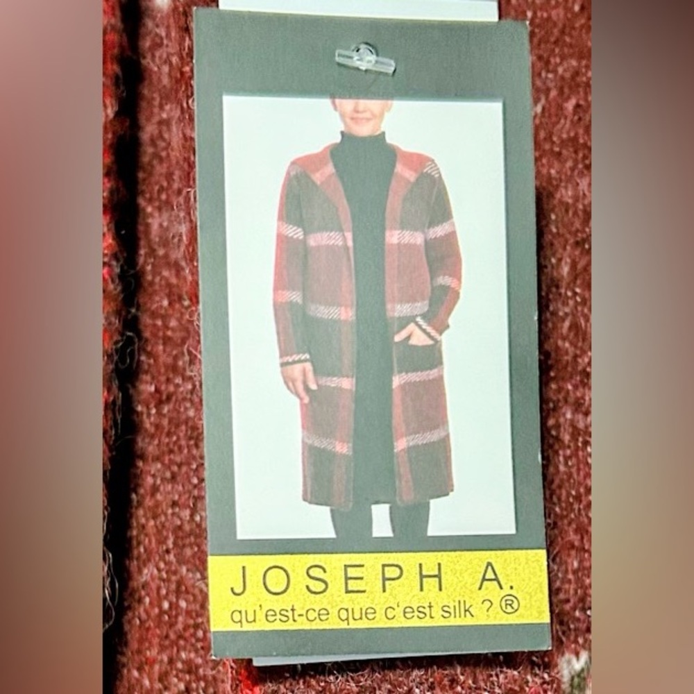 Joseph A. Hooded Sweater Duster Coat 
Size M